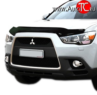 2 879 р. Дефлектор капота NovLine long  Mitsubishi ASX (2010-2020) дорестайлинг, 1-ый рестайлинг, 2-ой рестайлинг  с доставкой в г. Набережные‑Челны