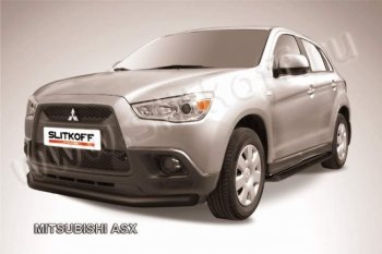 Защита переднего бампера из трубы d76 Slitkoff Mitsubishi (Митсубиси) ASX (АСХ) (2010-2012) дорестайлинг