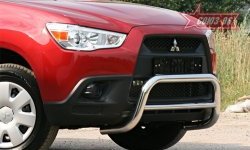 8 999 р. Защита переднего бампера Souz-96 (d60) Mitsubishi ASX дорестайлинг (2010-2012)  с доставкой в г. Набережные‑Челны. Увеличить фотографию 2