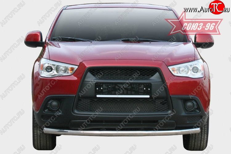 8 369 р. Защита переднего бампера одинарная Souz-96 (d60) Mitsubishi ASX дорестайлинг (2010-2012)  с доставкой в г. Набережные‑Челны