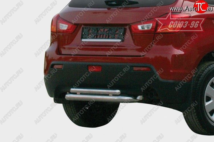 11 609 р. Защита заднего бампера Souz-96 (d60/42)  Mitsubishi ASX (2010-2012) дорестайлинг  с доставкой в г. Набережные‑Челны