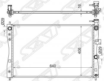 Радиатор двигателя SAT (пластинчатый, МКПП/АКПП) Mitsubishi Colt Z20, Z30 хэтчбэк 3 дв. рестайлинг (2008-2012)