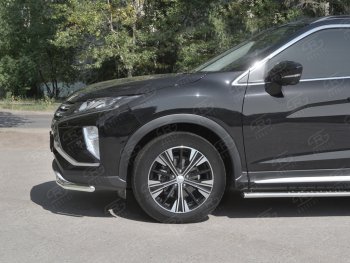 16 649 р. Защита переднего бампера (Ø42 мм, нержавейка) SLITKOFF  Mitsubishi Eclipse Cross  GK (2017-2021) дорестайлинг  с доставкой в г. Набережные‑Челны. Увеличить фотографию 3