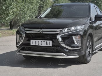 16 649 р. Защита переднего бампера (Ø42 мм, нержавейка) SLITKOFF  Mitsubishi Eclipse Cross  GK (2017-2021) дорестайлинг  с доставкой в г. Набережные‑Челны. Увеличить фотографию 4