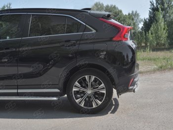 14 999 р. Защита заднего бампера (Ø75х42 мм, нержавейка) Russtal Mitsubishi Eclipse Cross GK дорестайлинг (2017-2021)  с доставкой в г. Набережные‑Челны. Увеличить фотографию 3