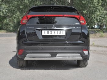 14 999 р. Защита заднего бампера (Ø75х42 мм, нержавейка) Russtal  Mitsubishi Eclipse Cross  GK (2017-2021) дорестайлинг  с доставкой в г. Набережные‑Челны. Увеличить фотографию 1