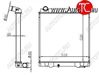 14 649 р. Радиатор двигателя (пластинчатый, МКПП) SAT Mitsubishi Fuso Canter (2000-2007)  с доставкой в г. Набережные‑Челны