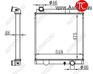 11 599 р. Радиатор двигателя (пластинчатый, МКПП) SAT Mitsubishi Fuso Canter (2000-2007)  с доставкой в г. Набережные‑Челны