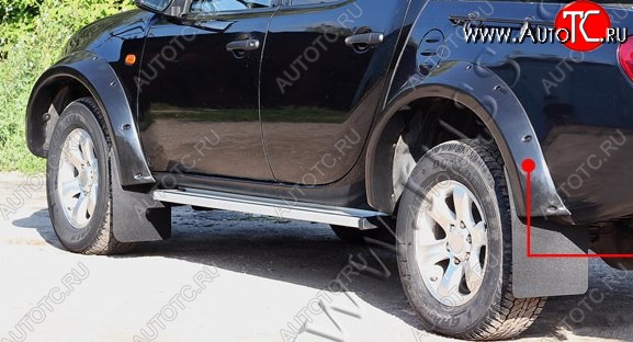 27 849 р. Накладки на колёсные арки RA (усиленные)  Mitsubishi L200  5 KK,KL (2015-2019) дорестайлинг (Поверхность глянец (под окраску), Неокрашенные)  с доставкой в г. Набережные‑Челны