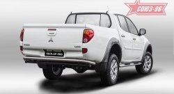 Одинарная защита заднего бампера d60 Souz-96 Mitsubishi L200 5 KK,KL дорестайлинг (2015-2019)