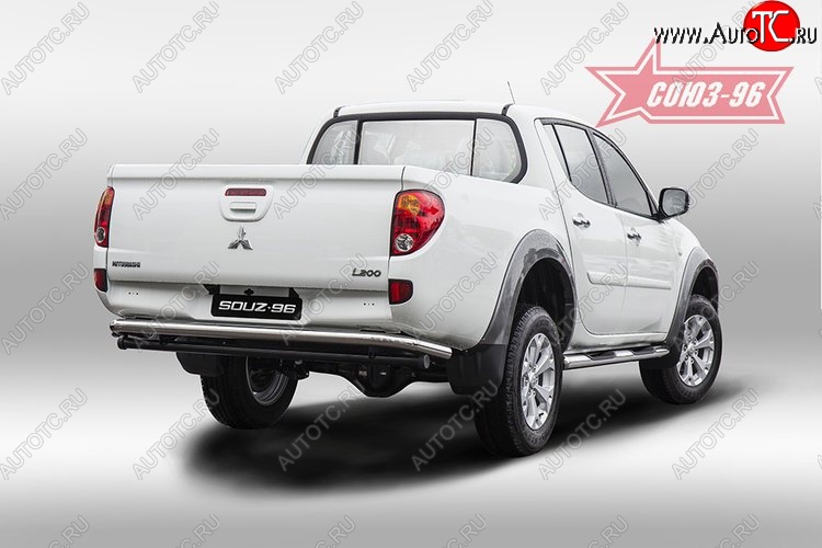 9 809 р. Одинарная защита заднего бампера d60 Souz-96 Mitsubishi L200 5 KK,KL дорестайлинг (2015-2019)  с доставкой в г. Набережные‑Челны