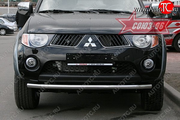 11 069 р. Защита переднего бампера одинарная Souz-96 (d60) Mitsubishi L200 4  дорестайлинг (2006-2014)  с доставкой в г. Набережные‑Челны