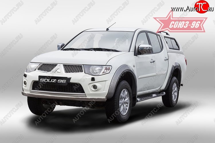 13 904 р. Овальная защита переднего бампера (d75х42) Souz-96 Mitsubishi L200 4  дорестайлинг (2006-2014)  с доставкой в г. Набережные‑Челны