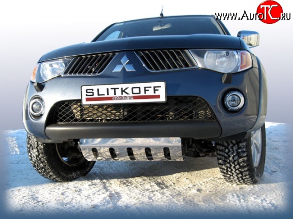 6 499 р. Защита картера двигателя Slitkoff Mitsubishi L200 5 KK,KL рестайлинг (2018-2022)  с доставкой в г. Набережные‑Челны