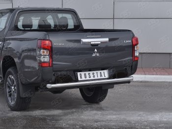 19 999 р. Защита заднего бампера (Ø63 мм, нержавейка) RUSSTAL  Mitsubishi L200  5 KK,KL (2018-2022) рестайлинг  с доставкой в г. Набережные‑Челны. Увеличить фотографию 2