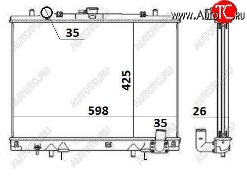 8 899 р. Радиатор двигателя SAT (пластинчатый, 2.5D, МКПП/АКПП, 4WD)  Mitsubishi L200 ( 3 K6T-K7T,  3 K74T) (1996-2006) дорестайлинг, рестайлинг  с доставкой в г. Набережные‑Челны