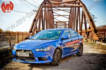 Накладки порогов EVO Mitsubishi Lancer CY седан рестайлинг (2011-2017)