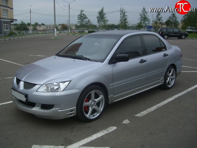 4 999 р. Накладка на передний бампер EGR Mitsubishi Lancer 9 1-ый рестайлинг седан (2003-2005) (Неокрашенная)  с доставкой в г. Набережные‑Челны