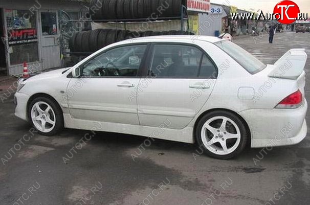 6 699 р. Пороги накладки EVO 9 Mitsubishi Lancer 9 1-ый рестайлинг седан (2003-2005) (Неокрашенные)  с доставкой в г. Набережные‑Челны