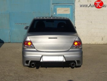 18 499 р. Задний бампер INGS Extreem  Mitsubishi Lancer  9 (2003-2009) 1-ый рестайлинг седан, 2-ой рестайлинг седан (Неокрашенный)  с доставкой в г. Набережные‑Челны. Увеличить фотографию 4