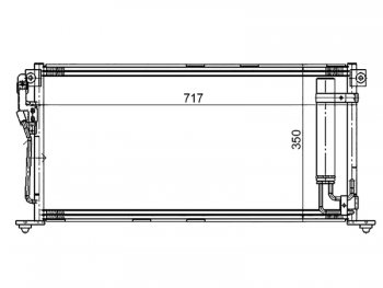 Радиатор кондиционера SAT Mitsubishi (Митсубиси) Lancer (Лансер)  9 (2003-2009) 9 1-ый рестайлинг седан, 1-ый рестайлинг универсал, 2-ой рестайлинг седан, 2-ой рестайлинг универсал