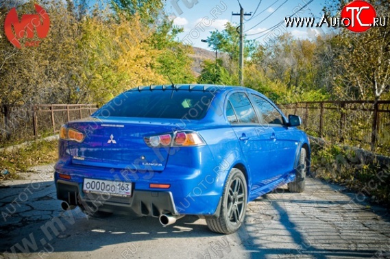 1 649 р. Козырёк на заднее стекло Zodiak Generator (6 зубьев) Mitsubishi Lancer 10 седан дорестайлинг (2007-2010) (Неокрашенный)  с доставкой в г. Набережные‑Челны