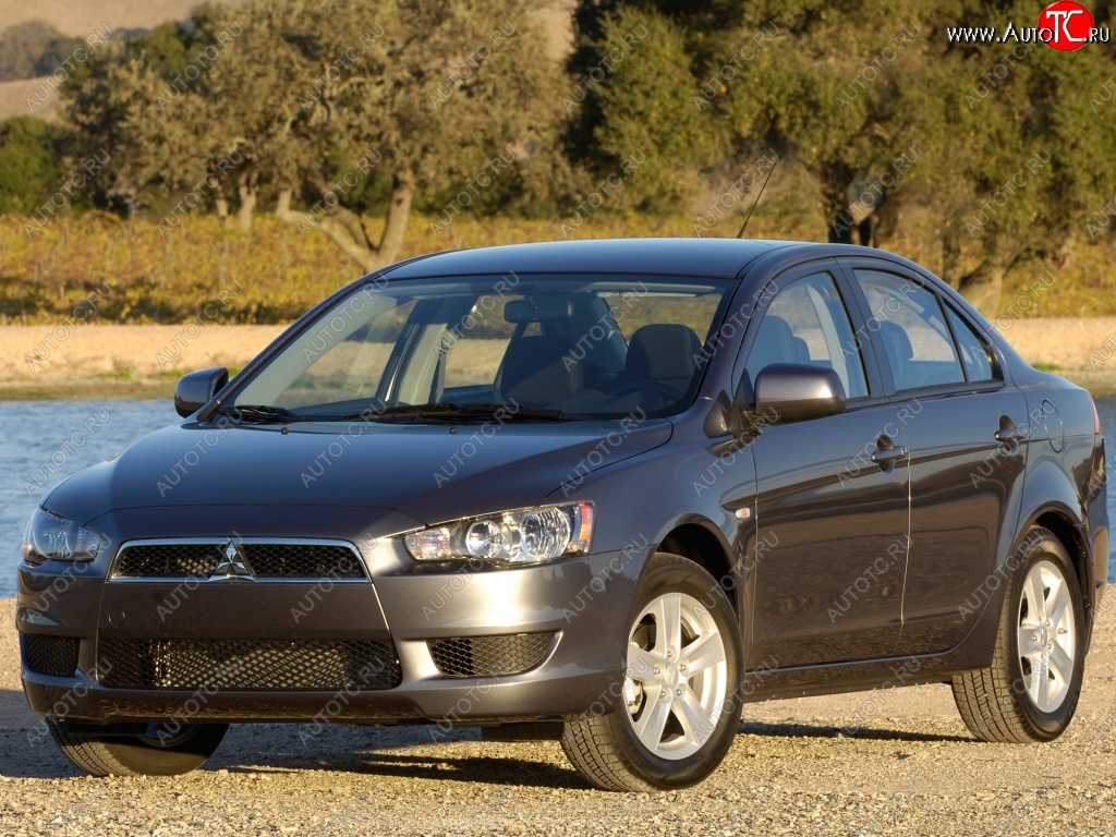 5 949 р. Передний бампер Стандартный Mitsubishi Lancer 10 седан дорестайлинг (2007-2010)  с доставкой в г. Набережные‑Челны