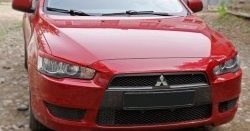 549 р. Реснички на фары RA Mitsubishi Lancer 10 седан дорестайлинг (2007-2010) (Неокрашенные)  с доставкой в г. Набережные‑Челны. Увеличить фотографию 4