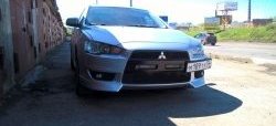 3 099 р. Клыки Evo на передний бампер автомобиля Mitsubishi Lancer 10 седан дорестайлинг (2007-2010) (Неокрашенные)  с доставкой в г. Набережные‑Челны. Увеличить фотографию 6