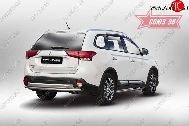 9 404 р. Защита заднего бампера Souz-96 (d42) Mitsubishi Outlander GF 2-ой рестайлинг (2015-2018)  с доставкой в г. Набережные‑Челны