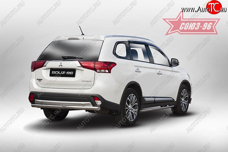 11 249 р. Защита заднего бампера Souz-96 (d60) Mitsubishi Outlander GF 2-ой рестайлинг (2015-2018)  с доставкой в г. Набережные‑Челны