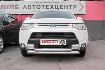 13 999 р. Защита переднего бампера Mitsubishi Outlander 2014+  Mitsubishi Outlander  GF (2015-2018) 2-ой рестайлинг  с доставкой в г. Набережные‑Челны. Увеличить фотографию 2