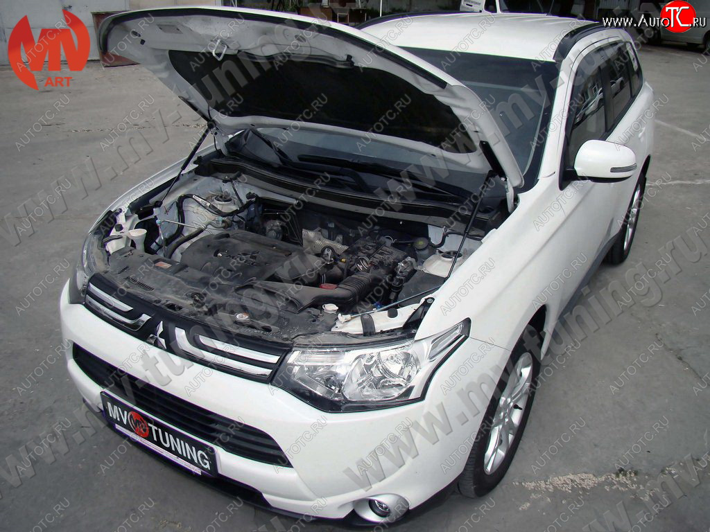 4 099 р. Упор капота MV-Tuning (двойной) Mitsubishi Outlander GF 2-ой рестайлинг (2015-2018)  с доставкой в г. Набережные‑Челны