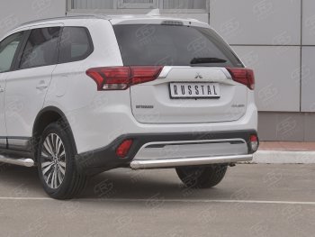 14 999 р. Защита заднего бампера (Ø63 мм, нержавейка) SLITKOFF  Mitsubishi Outlander  GF (2018-2022) 3-ий рестайлинг  с доставкой в г. Набережные‑Челны. Увеличить фотографию 2