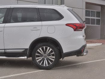 14 999 р. Защита заднего бампера (Ø63 мм, нержавейка) SLITKOFF  Mitsubishi Outlander  GF (2018-2022) 3-ий рестайлинг  с доставкой в г. Набережные‑Челны. Увеличить фотографию 3