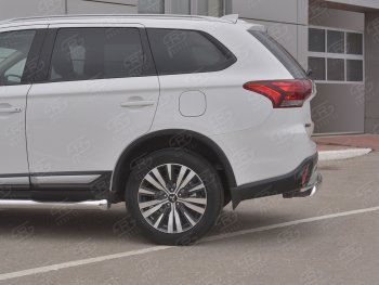 15 999 р. Защита заднего бампера (Ø75x42 мм, нержавейка) Russtal Mitsubishi Outlander GF 3-ий рестайлинг (2018-2022)  с доставкой в г. Набережные‑Челны. Увеличить фотографию 3