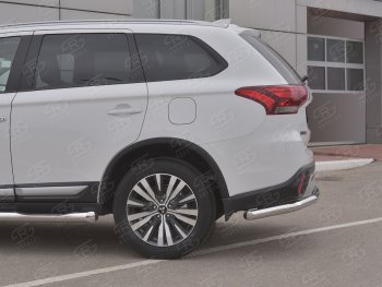 16 799 р. Защита заднего бампера (Ø63 мм, нержавейка) RUSSTAL  Mitsubishi Outlander  GF (2018-2022) 3-ий рестайлинг  с доставкой в г. Набережные‑Челны. Увеличить фотографию 3