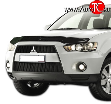 3 199 р. Дефлектор капота NovLine  Mitsubishi Outlander  XL (2010-2013) (CW)  рестайлинг  с доставкой в г. Набережные‑Челны