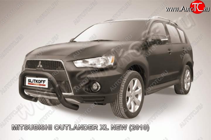 25 999 р. Кенгурятник d76 низкий  Mitsubishi Outlander  XL (2010-2013) (CW)  рестайлинг (Цвет: серебристый)  с доставкой в г. Набережные‑Челны