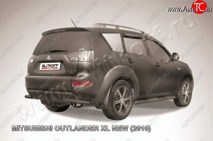 6 299 р. Уголки d57  Mitsubishi Outlander  XL (2010-2013) (CW)  рестайлинг (Цвет: серебристый)  с доставкой в г. Набережные‑Челны