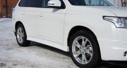 6 199 р. Пороги накладки Broomer Design  Mitsubishi Outlander  GF (2012-2014) дорестайлинг (Неокрашенные)  с доставкой в г. Набережные‑Челны. Увеличить фотографию 3