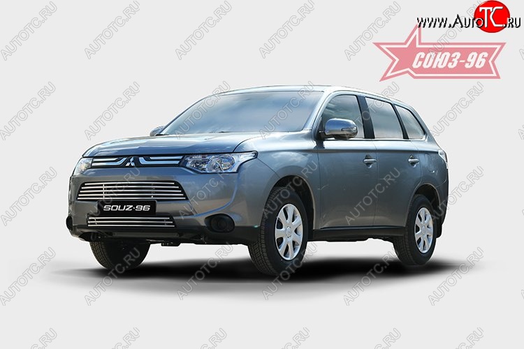 9 899 р. Декоративные элементы воздухозаборника Souz-96 (d16) Mitsubishi Outlander GF дорестайлинг (2012-2014)  с доставкой в г. Набережные‑Челны