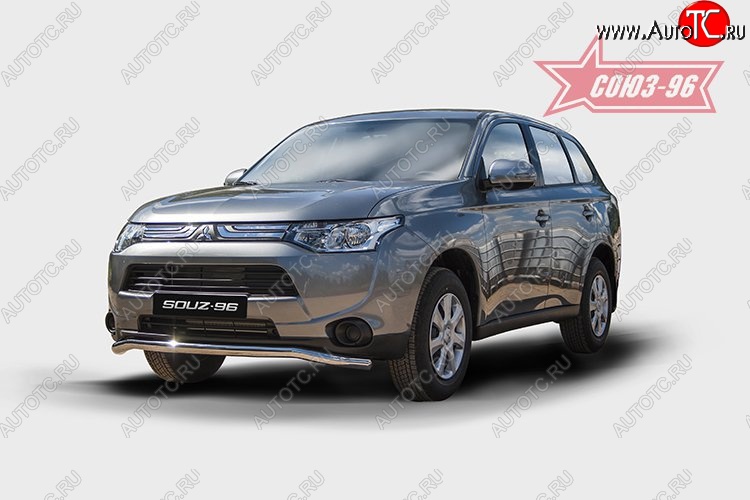 12 239 р. Защита переднего бампера одинарная Souz-96 Premium (d60) Mitsubishi Outlander GF дорестайлинг (2012-2014)  с доставкой в г. Набережные‑Челны