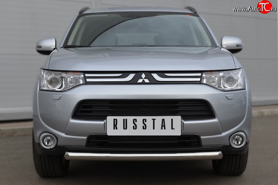 13 999 р. Одинарная защита переднего бампера диаметром 63 мм SLITKOFF Mitsubishi Outlander GF дорестайлинг (2012-2014)  с доставкой в г. Набережные‑Челны