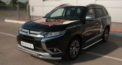 26 999 р. Широкая защита порогов SLITKOFF Mitsubishi Outlander GF 2-ой рестайлинг (2015-2018)  с доставкой в г. Набережные‑Челны. Увеличить фотографию 4