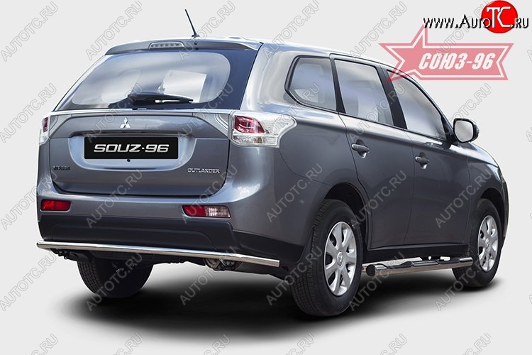 10 799 р. Защита заднего бампера Souz-96 Premium (d42) Mitsubishi Outlander GF дорестайлинг (2012-2014)  с доставкой в г. Набережные‑Челны