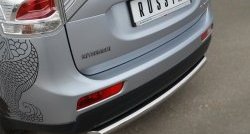 15 549 р. Одинарная защита заднего бампера из трубы диаметром 63 мм SLITKOFF  Mitsubishi Outlander  GF (2012-2014) дорестайлинг  с доставкой в г. Набережные‑Челны. Увеличить фотографию 2