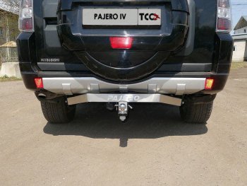 17 799 р. Фаркоп (тягово-сцепное устройство) TCC (надпись Pajero) Mitsubishi Pajero 4 V80 дорестайлинг (2006-2011) (Оцинкованный, шар E)  с доставкой в г. Набережные‑Челны. Увеличить фотографию 1