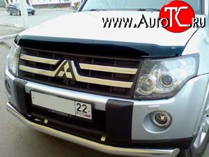 3 089 р. Дефлектор капота NovLine Mitsubishi Pajero 4 V80 дорестайлинг (2006-2011)  с доставкой в г. Набережные‑Челны