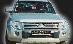 11 549 р. Накладка на передний бампер (Wagon) CT Mitsubishi Pajero 4 V90 дорестайлинг (2006-2011) (Неокрашенная)  с доставкой в г. Набережные‑Челны. Увеличить фотографию 2